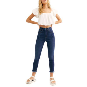 Free People We the Free Skinny Denim Jeans in Echo Blue Size 24 NEW WITH TAGS
